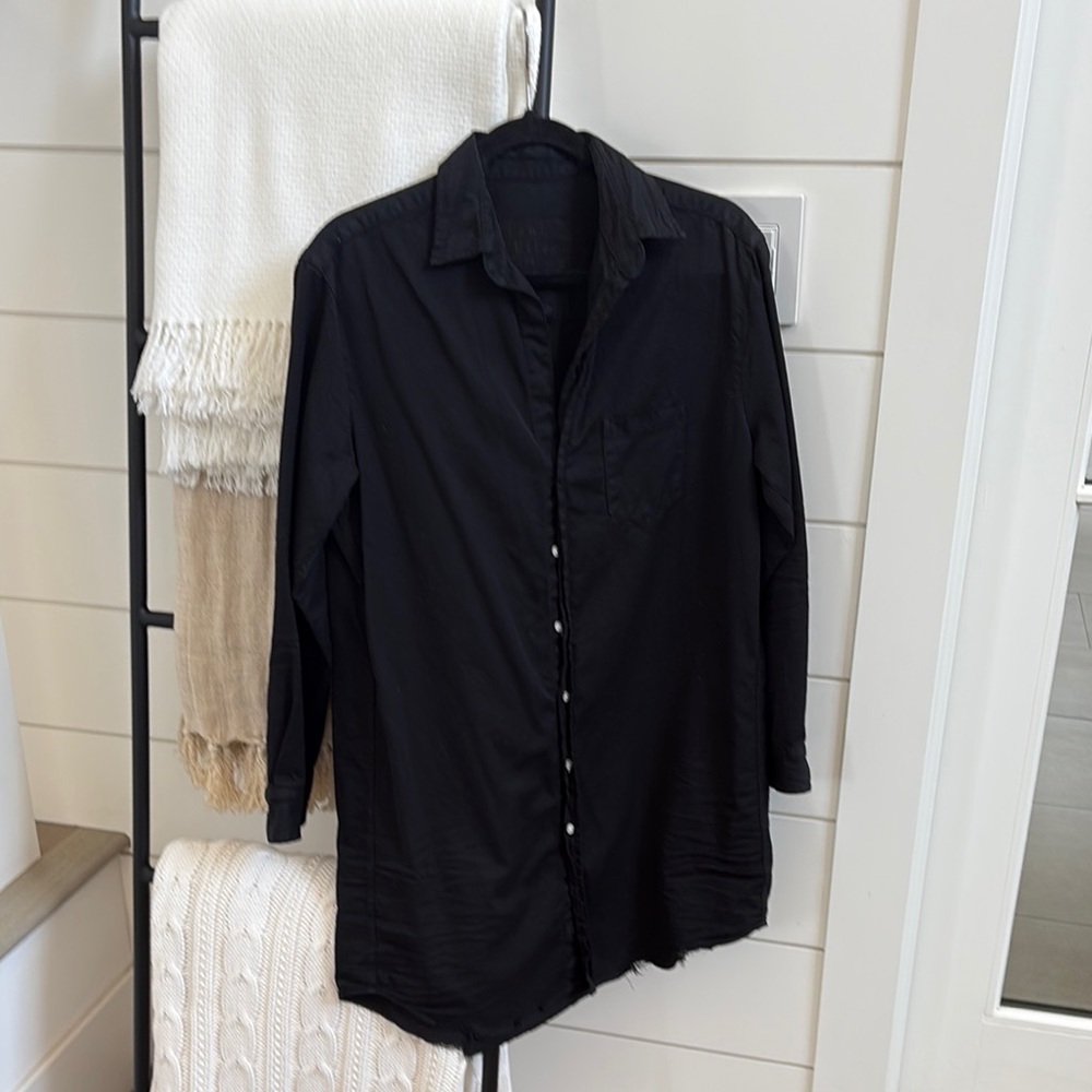 Frank & Eileen “Mary” Shirtdress. Black. Size Small.